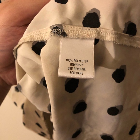 Cream Polyester Tank Top with Black & Gray Dots - Picture 3 of 5